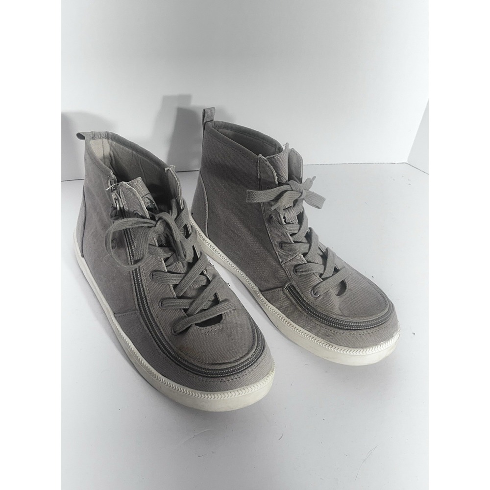 Billy Adaptive Footwear Big Kid High-Top Sneaker Grey w/White Sole Size 6